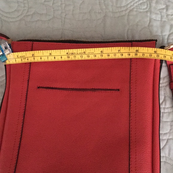 Lodis red genuine leather shoulder bag - Picture 8 of 9